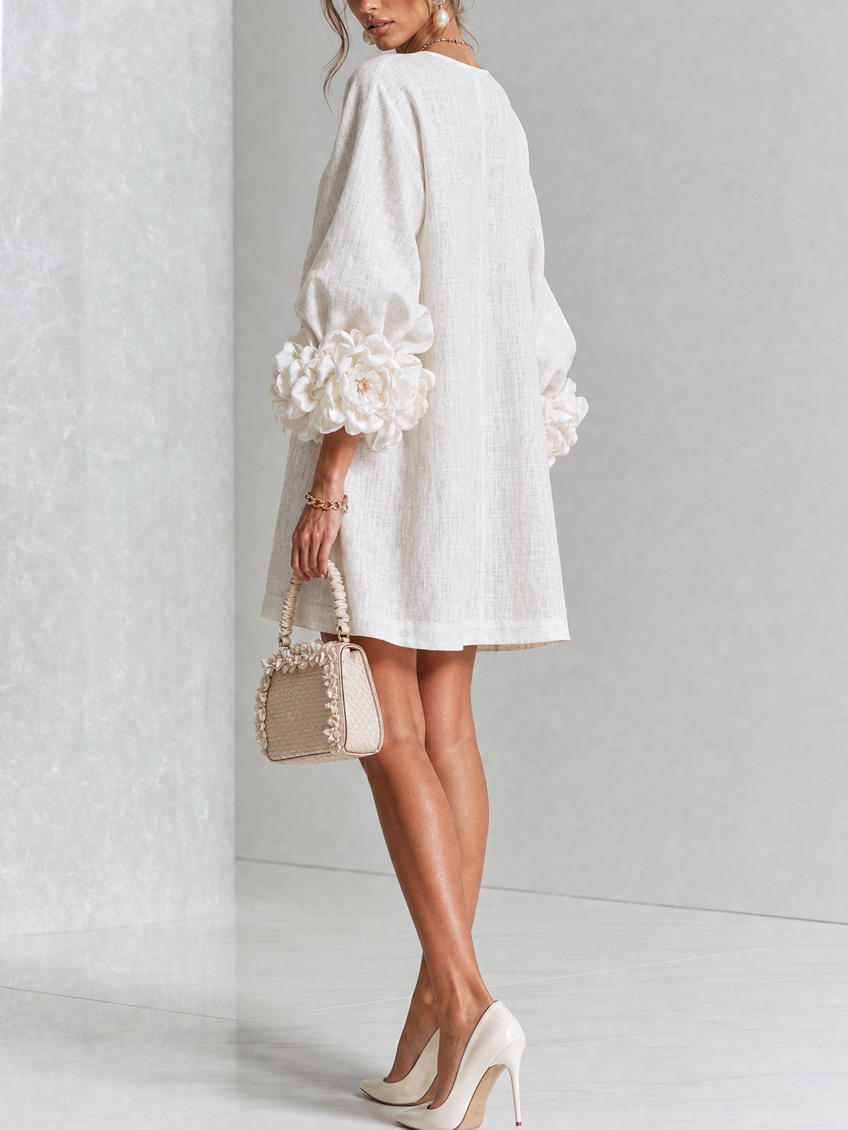 Minivestido I floral abotonado