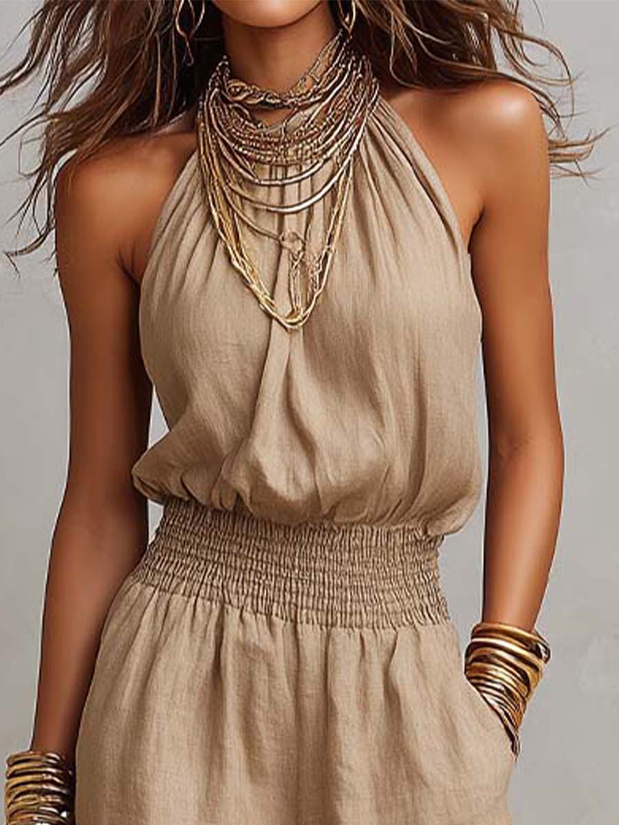Jill - Elegant Halter Jumpsuit