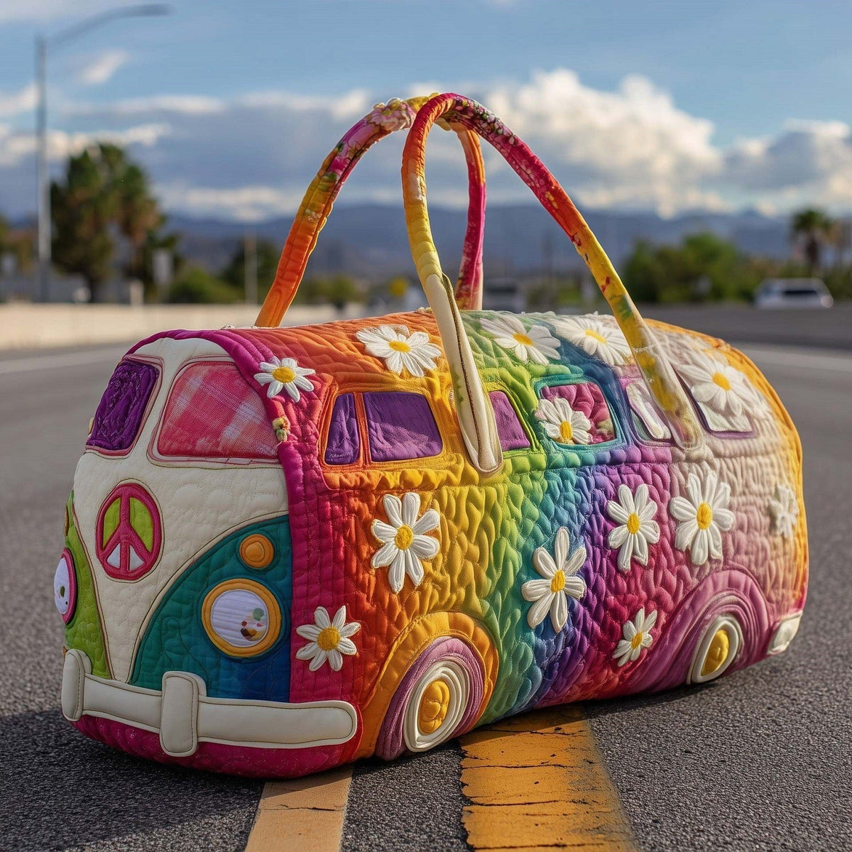 Prisma, bolsa de viaje furgoneta en degradado arcoíris