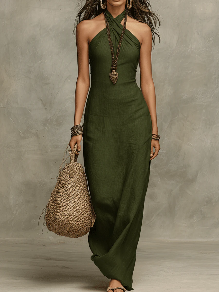 Emilia | Vestido elegante con cuello halter
