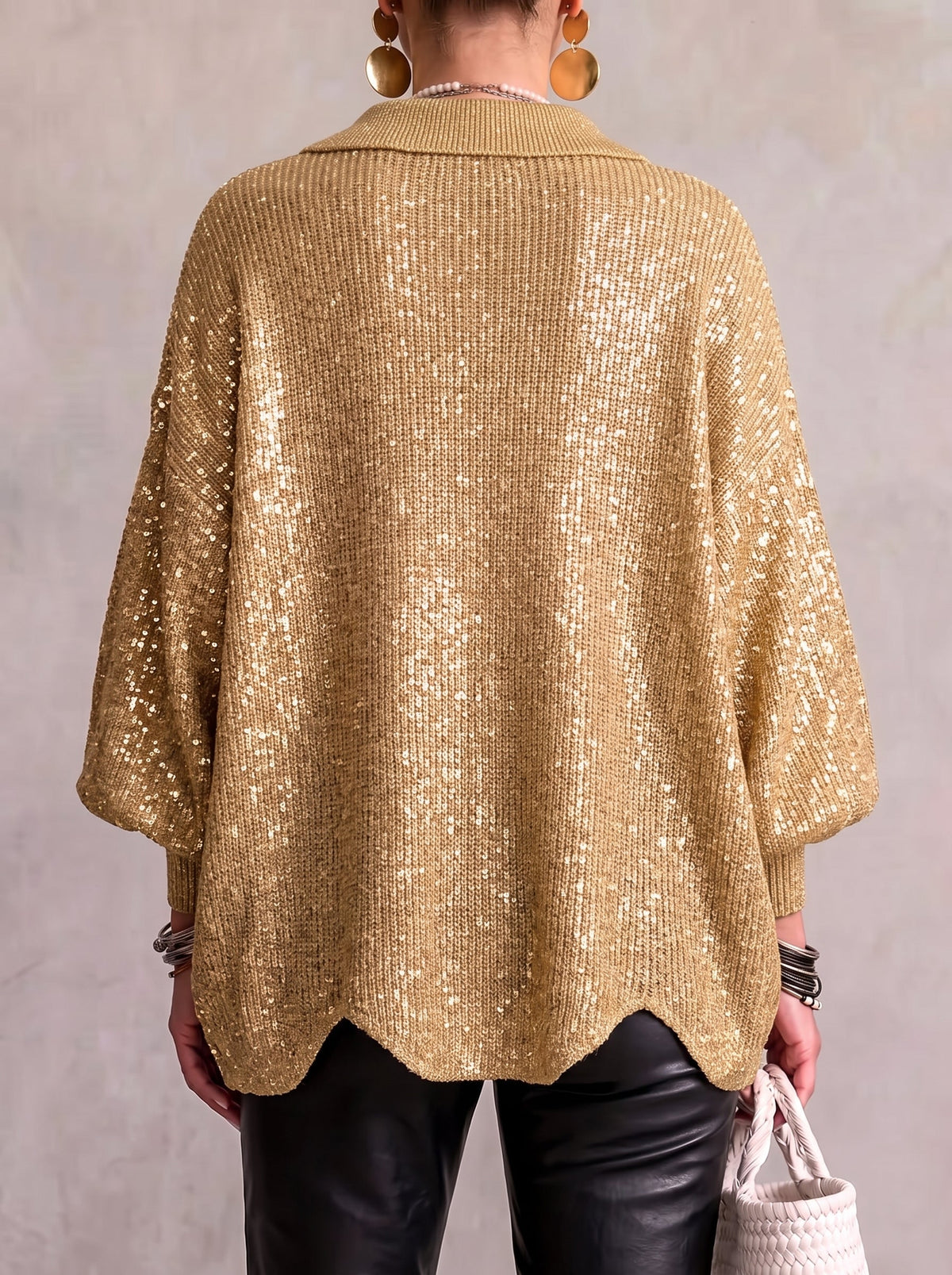 Celestina - Cárdigan Oversize con Botones Dorados