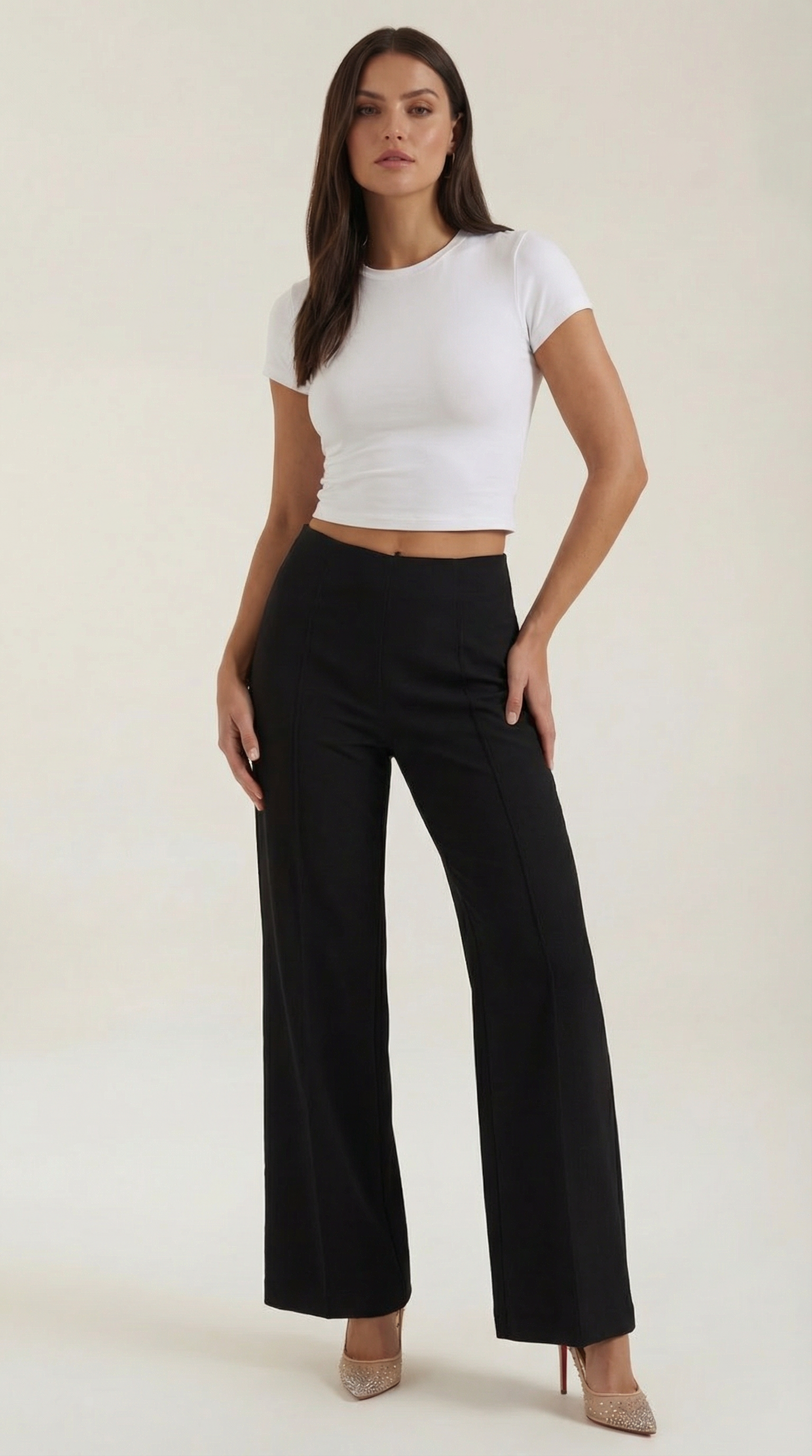 Pantalones Baggy Brooke de Cintura Media