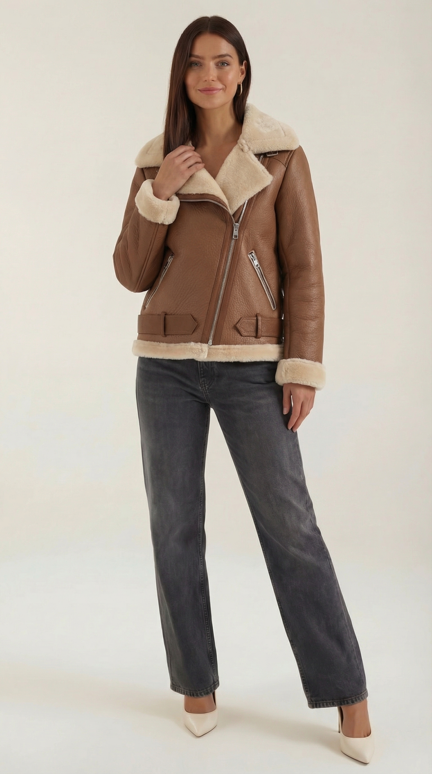 Chaqueta Christine de forro polar con cinturón