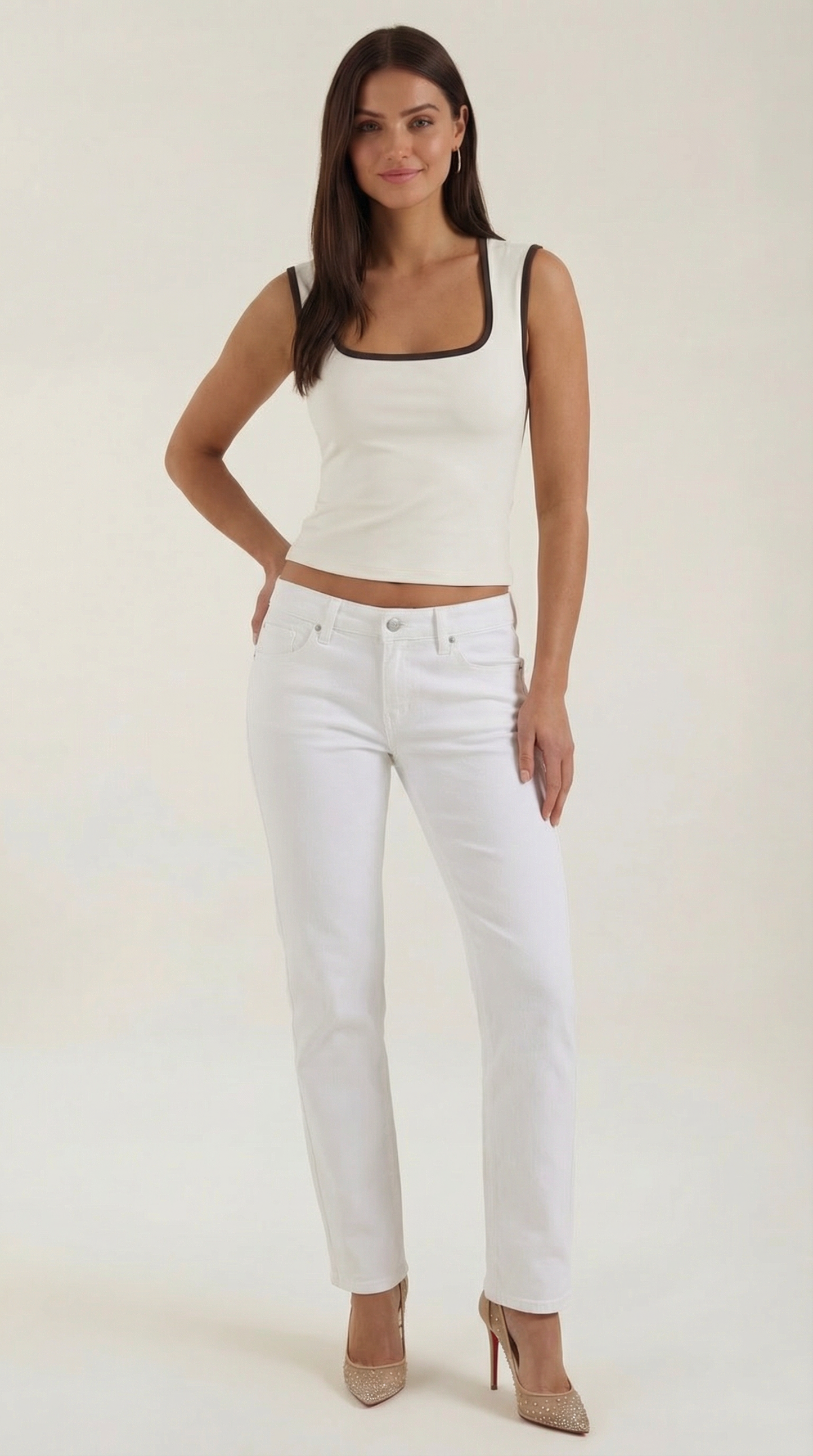 Top Hilary con escote en forma de cuadrado