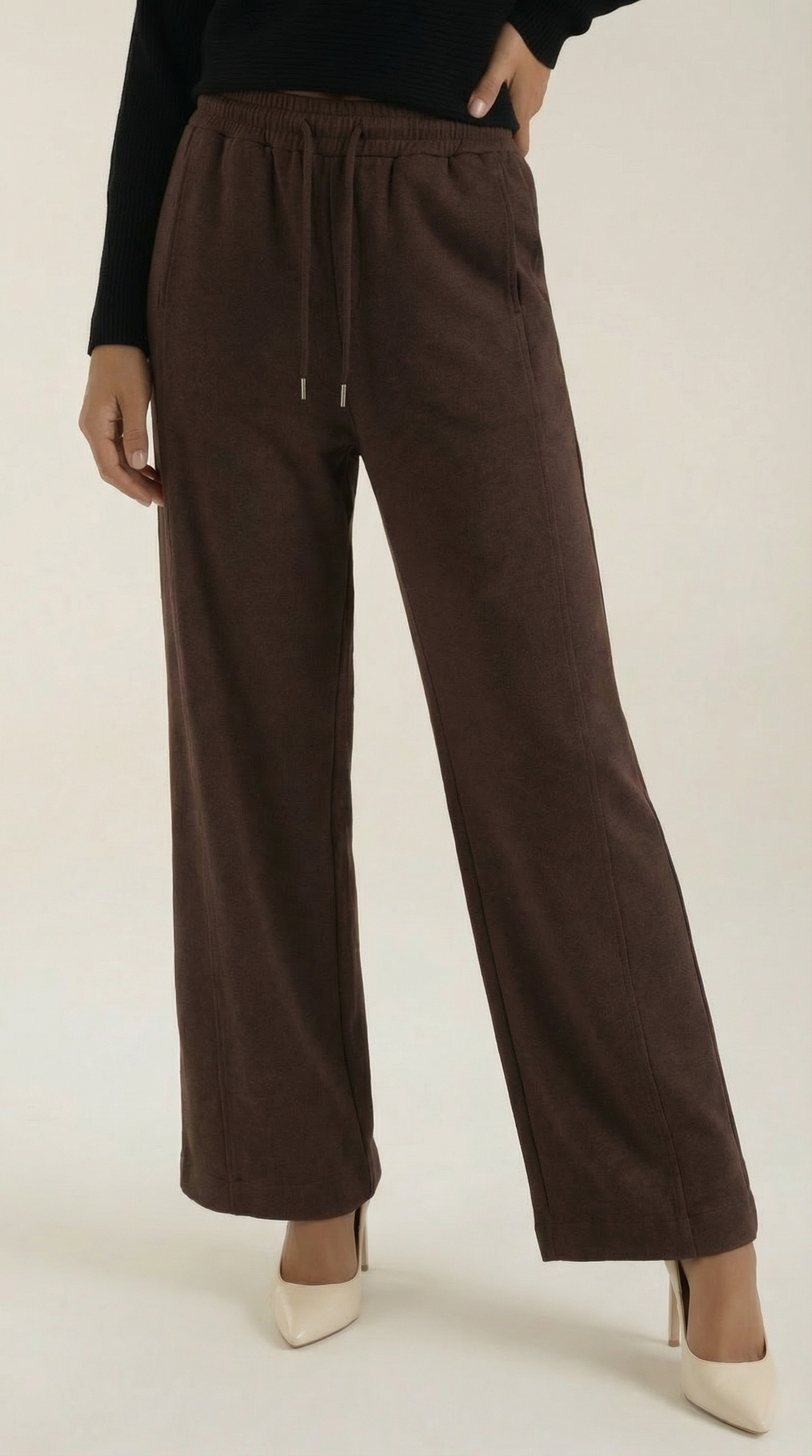 Jeans anchos Kendra con cordón