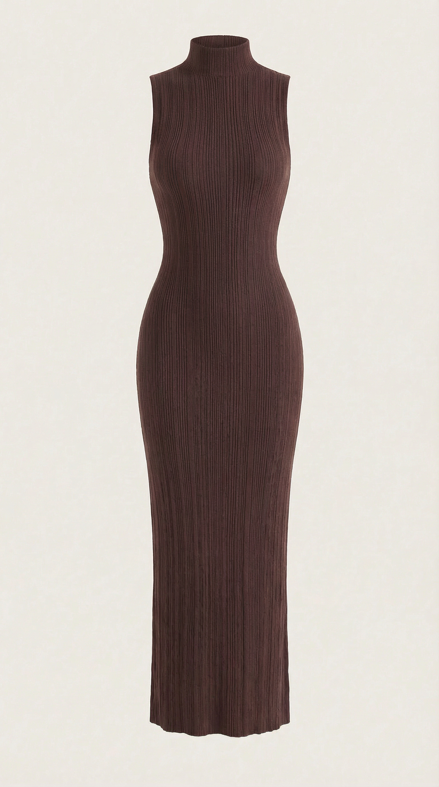 Vestido Sonia midi ajustado de cuello alto