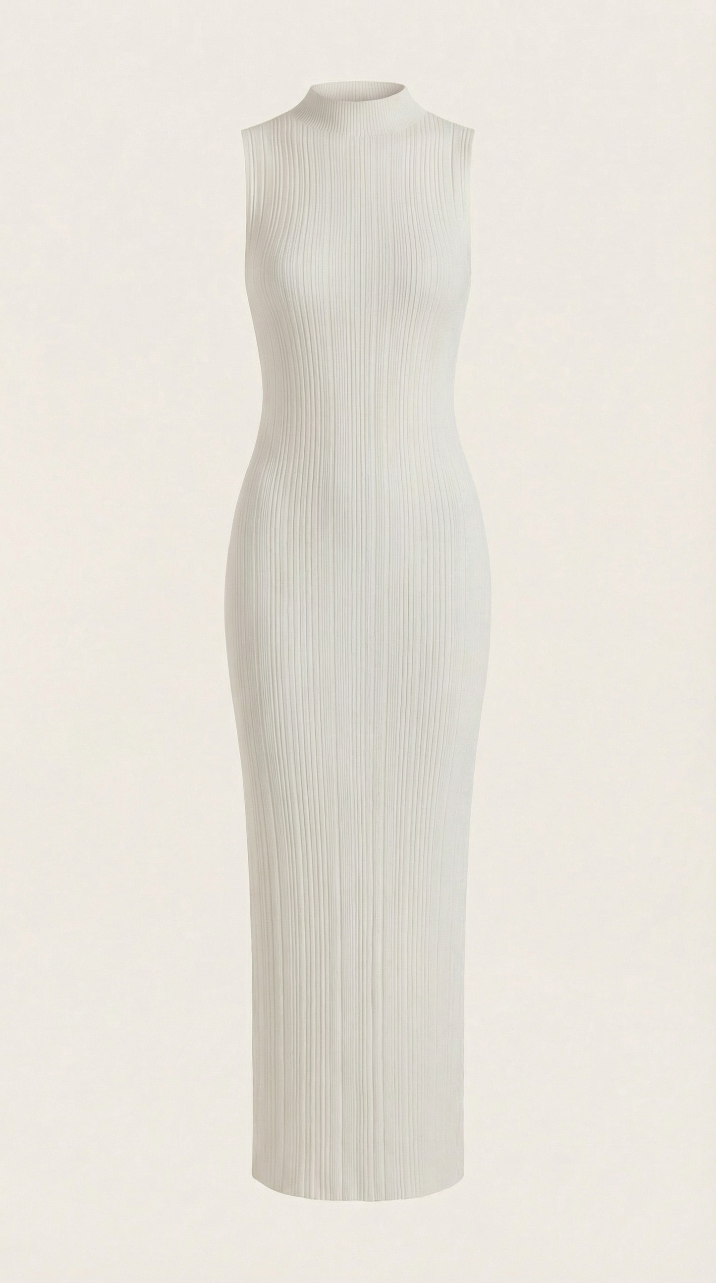 Vestido Sonia midi ajustado de cuello alto