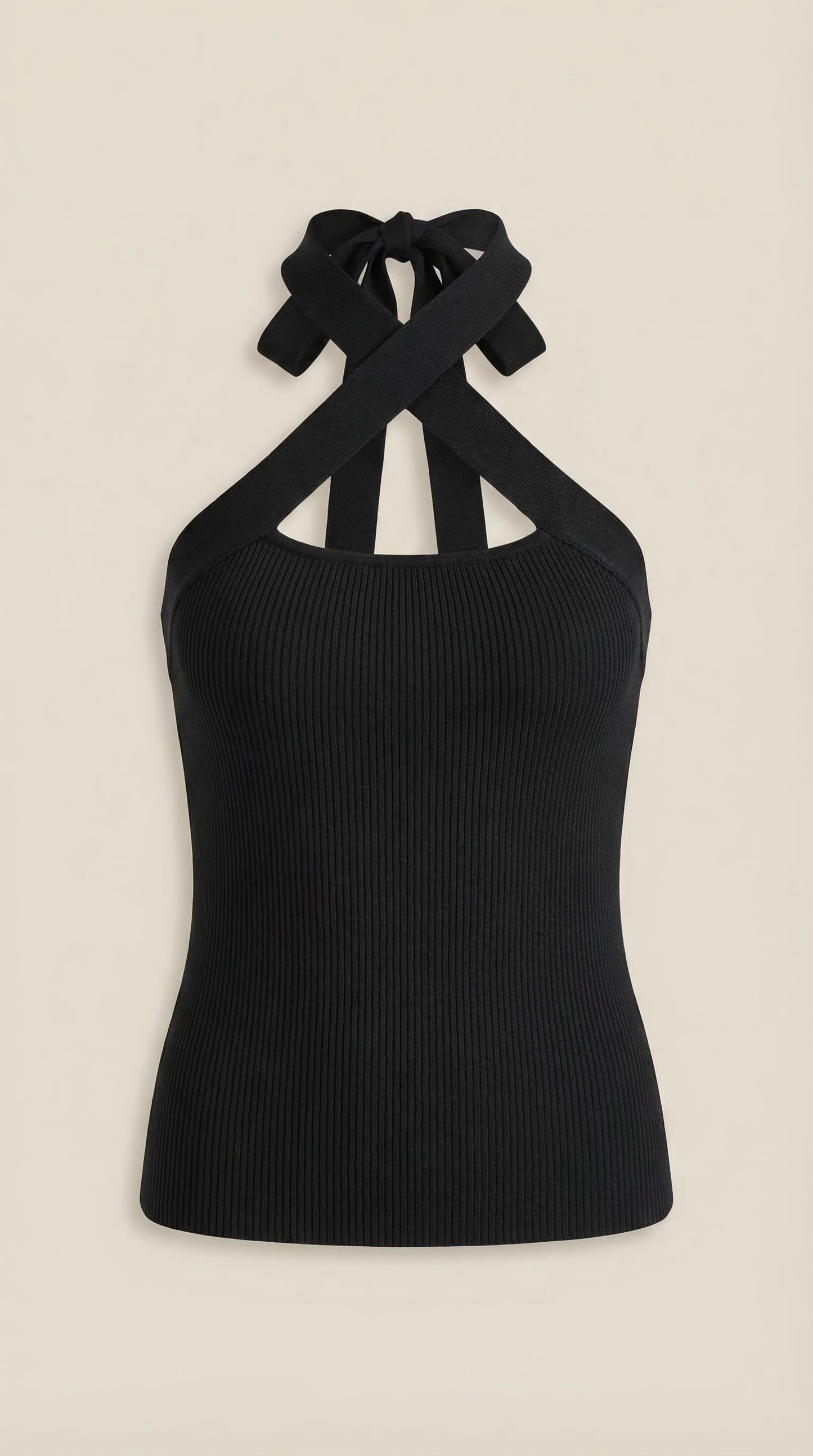 Top Halter Brianna con tirantes entrecruzados